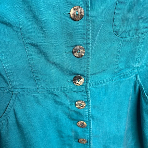 Soft Surroundings Marcie Jacket Womens M Medium Tencel Button Up Notch Pockets - Picture 3 of 8